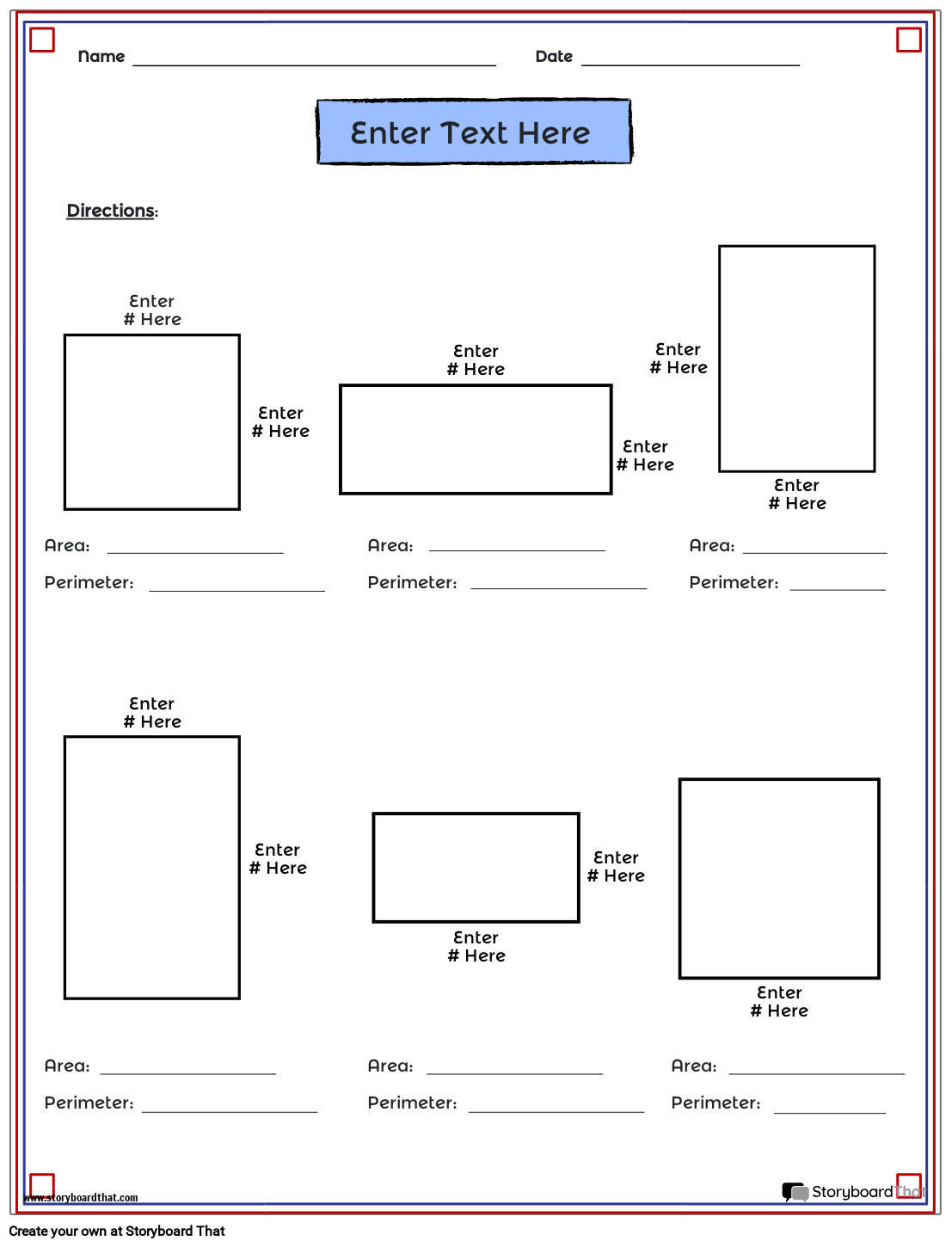 Area And Perimeter Worksheets By Storyboard That 2025 