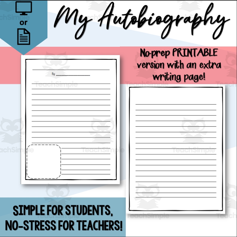 Free Printable Autobiography Template