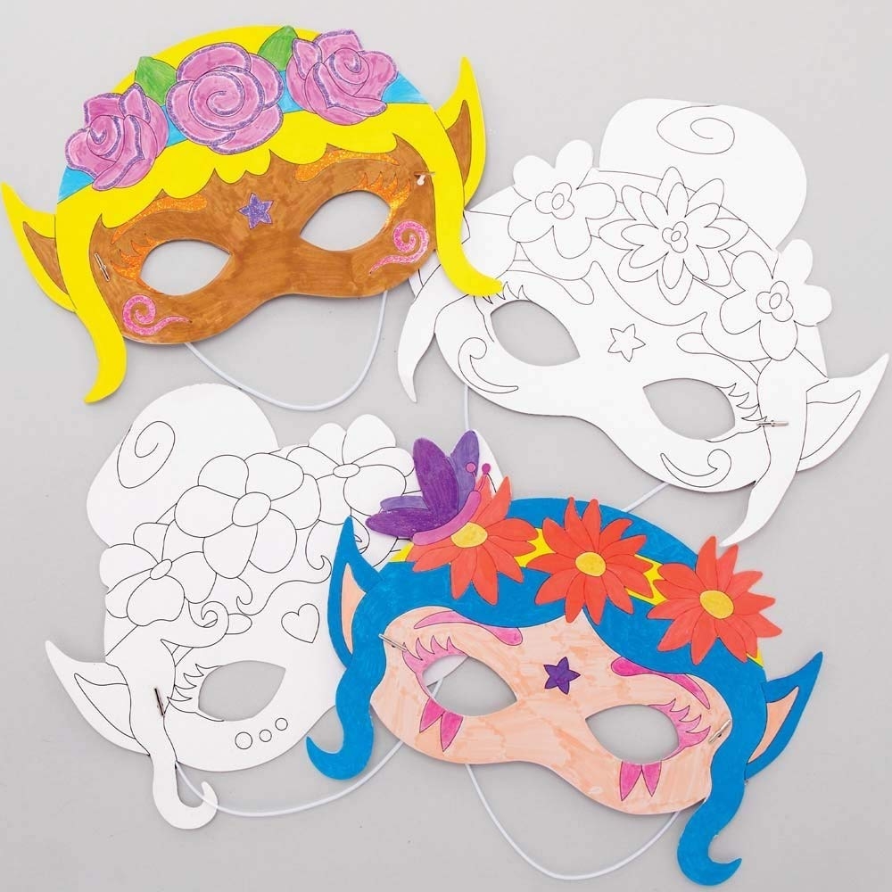 Baker Ross AX910 Fairy Masks Pack Of 10 Design Your Own Craft Kits For Kids Arts Activities And Projects Great For Dressing Up And Play Time Amazon co uk Toys U0026 Games