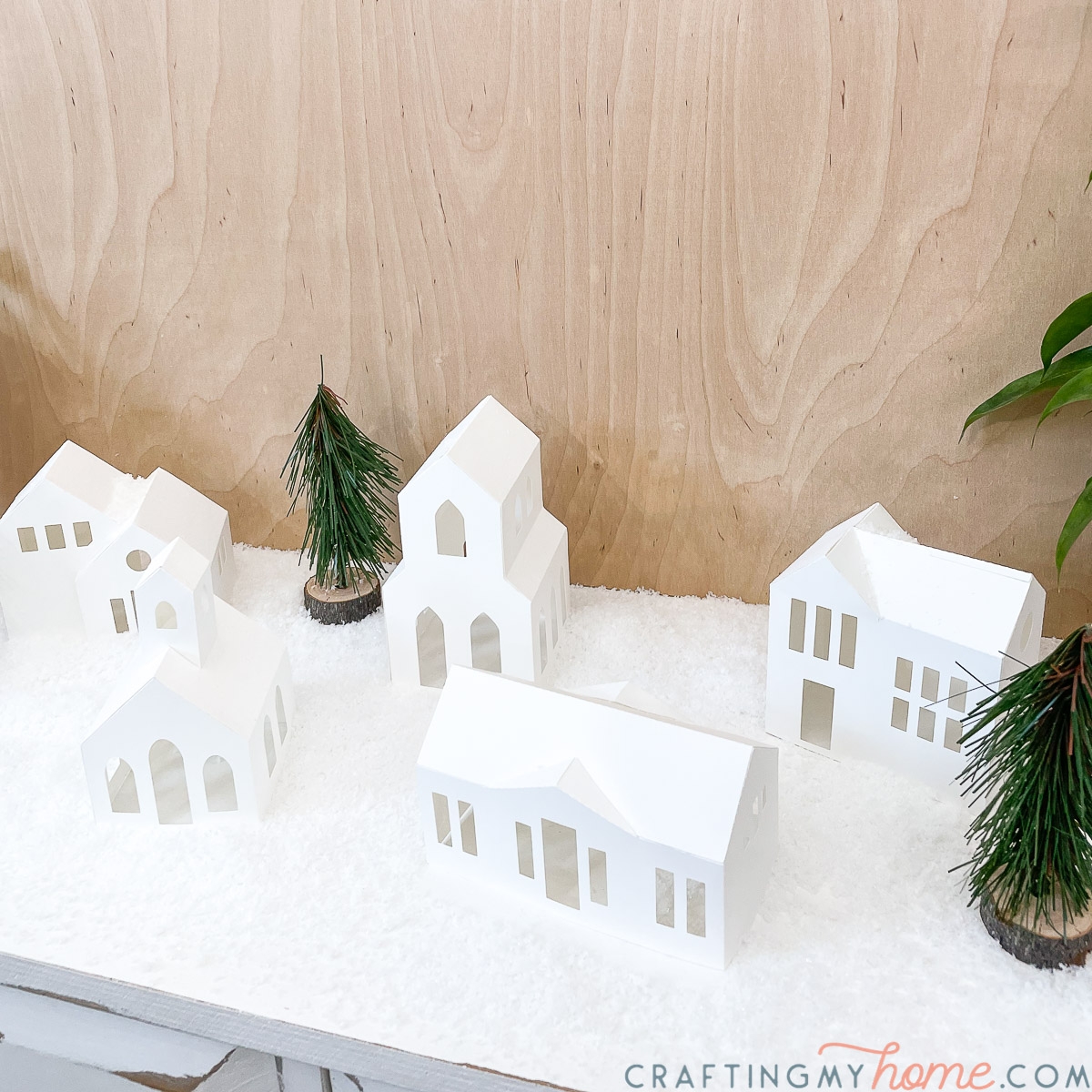 Free Printable Christmas Village Silhouette Template