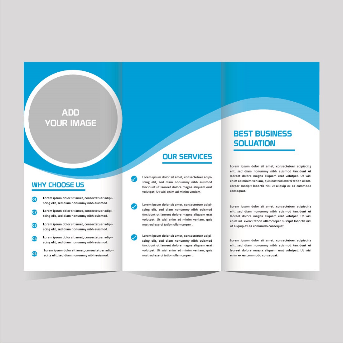 Best Professional Corporate Business Trifold Brochure Template Design