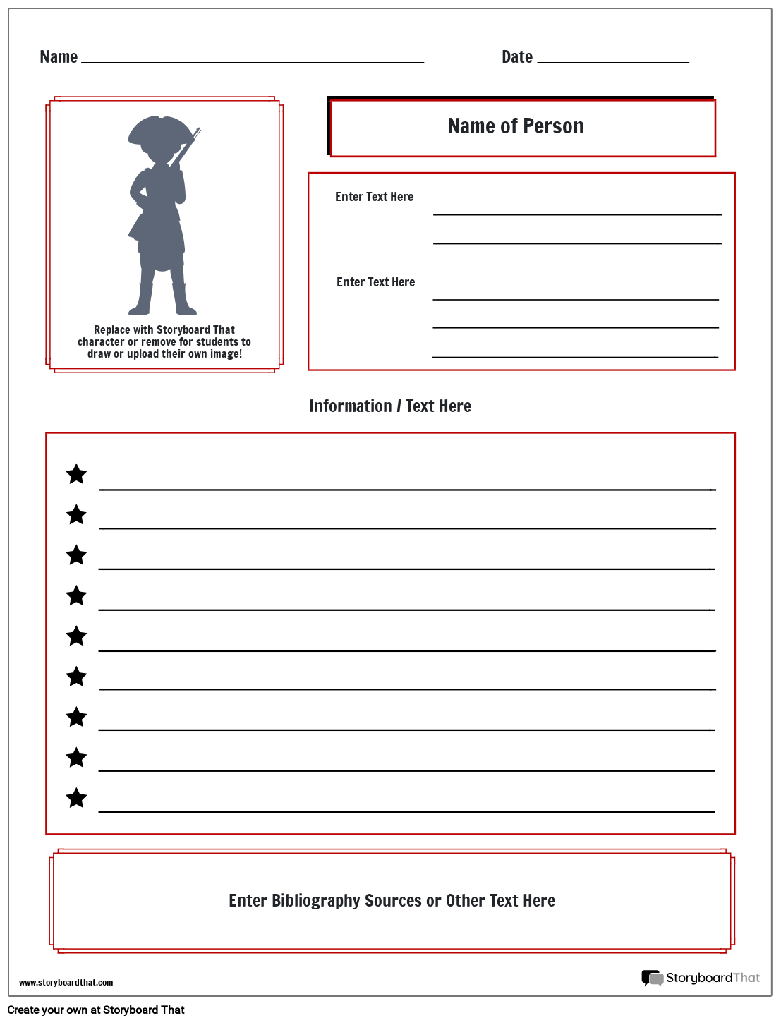Free Printable Biography Report Template Free Printable Biography Report Template