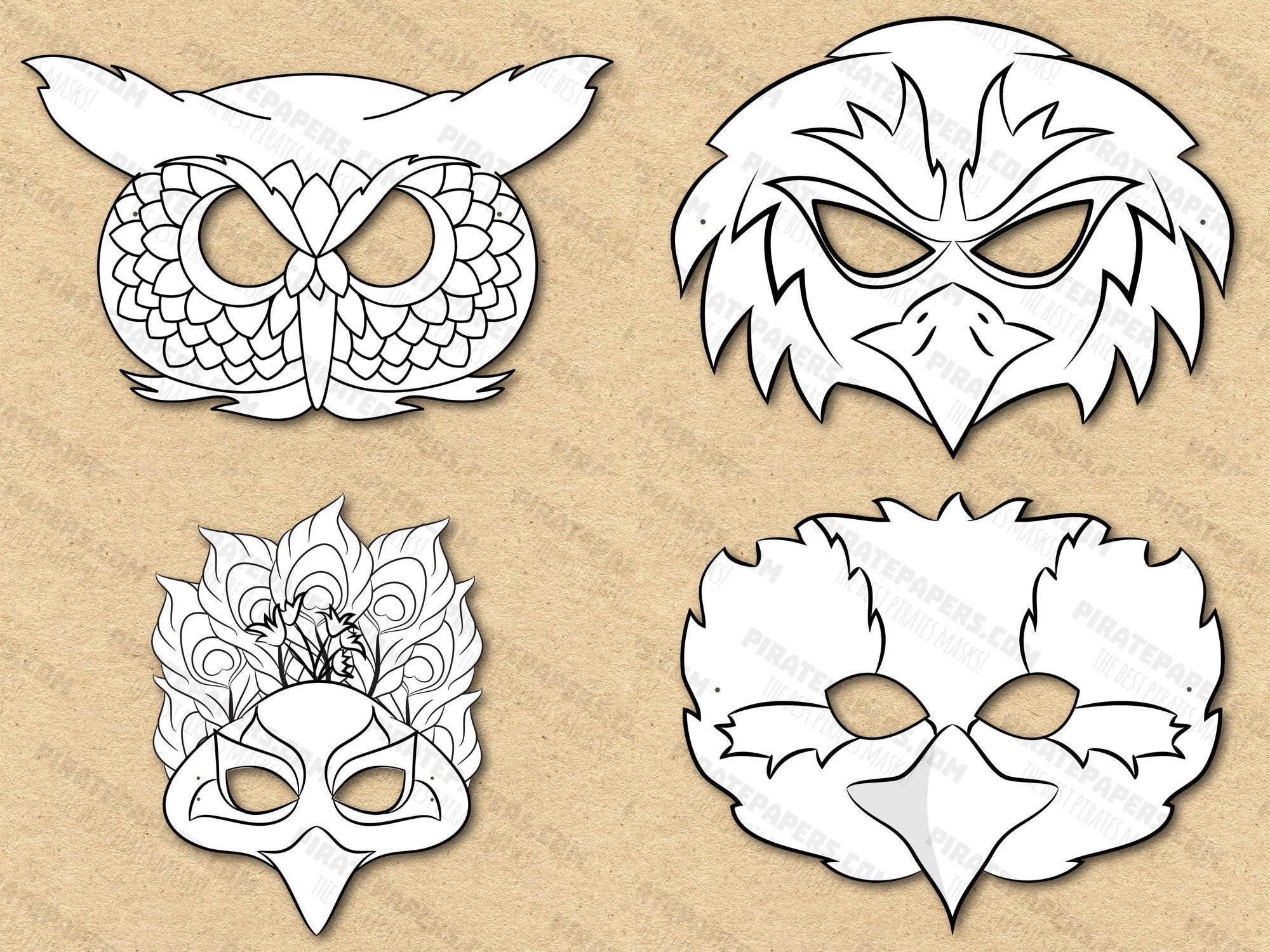 Owl Mask Template Printable Free