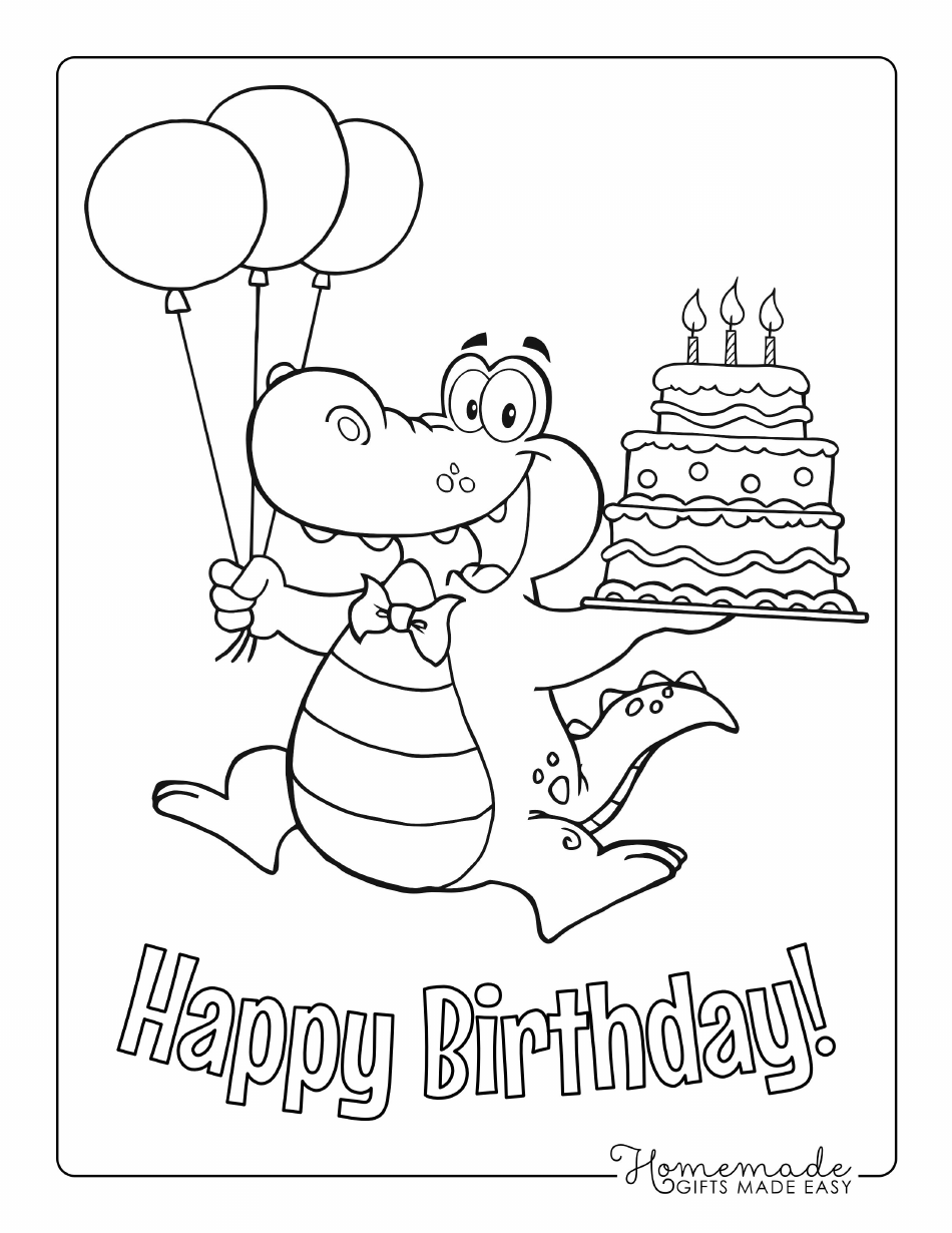 Happy Birthday Coloring Sheets Free Printable