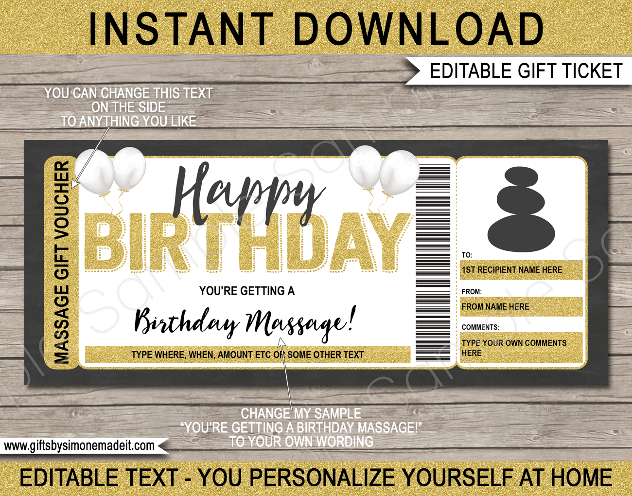 Printable Birthday Gift Certificates Templates Free