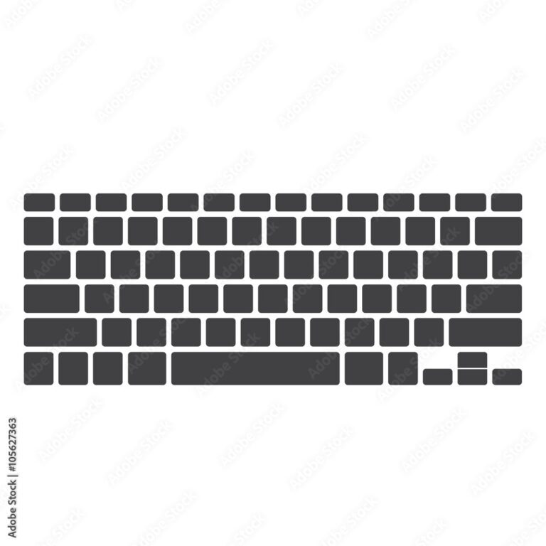 Blank Black Computer Keyboard Button Layout Template With Letters Vector Illustration Eps 10 Stock Vector Adobe Stock