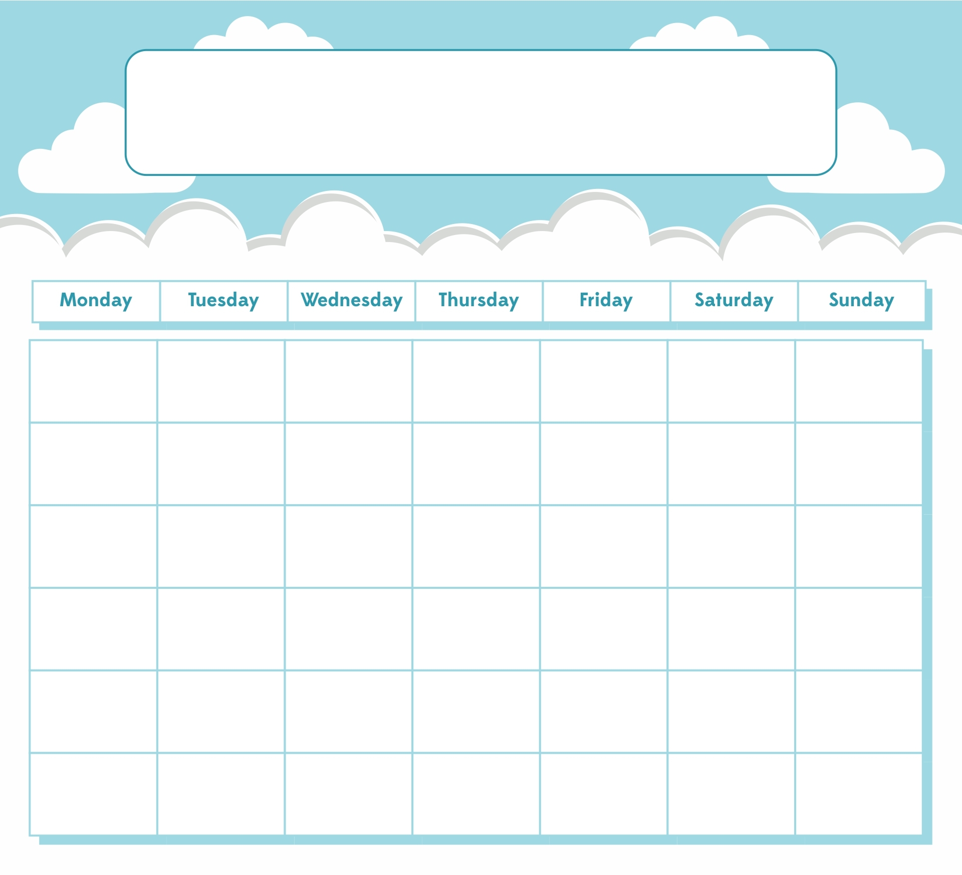 Printable Blank Spanish Calendar