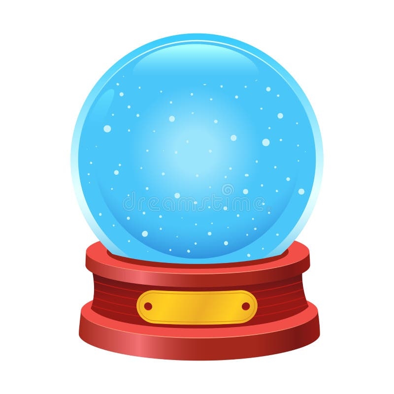 Blank Empty Snow Globe Template Stock Vector Illustration Of Circle Isolated 127949325
