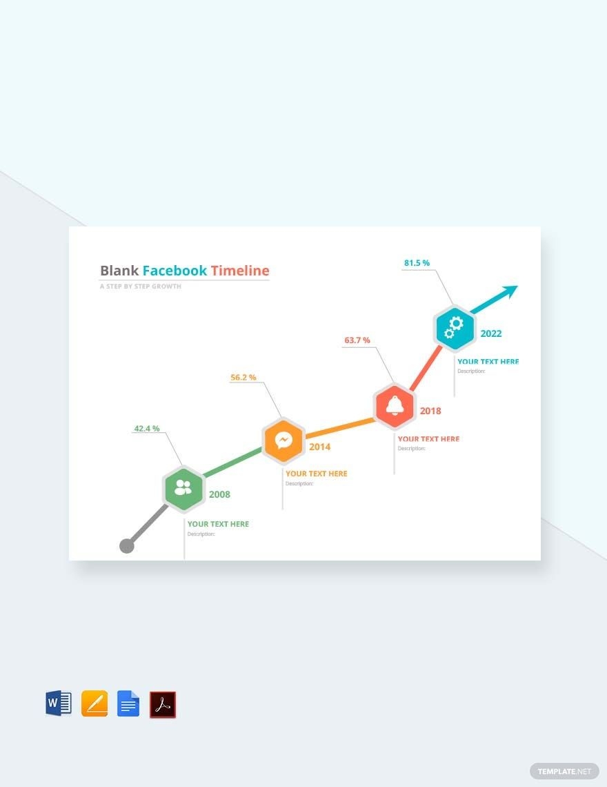 Blank Facebook Timeline Template In Word Pages PDF Download 