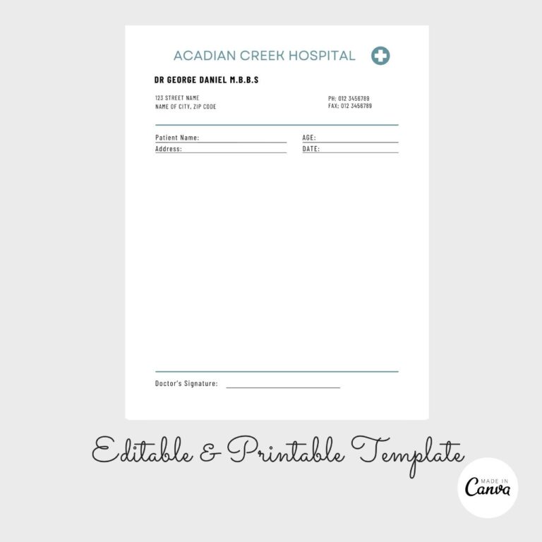 Blank Prescription Pad Prescription Pad Template Printable Prescription Page Page Prescription Form Prescription Sheet