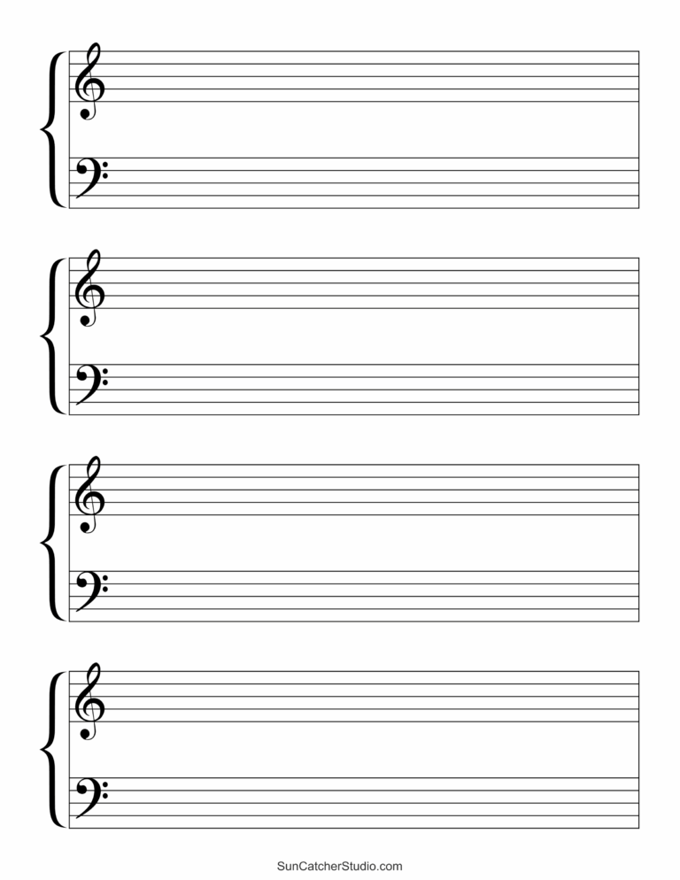 Blank Sheet Music Free Printable Staff Paper Free Printables
