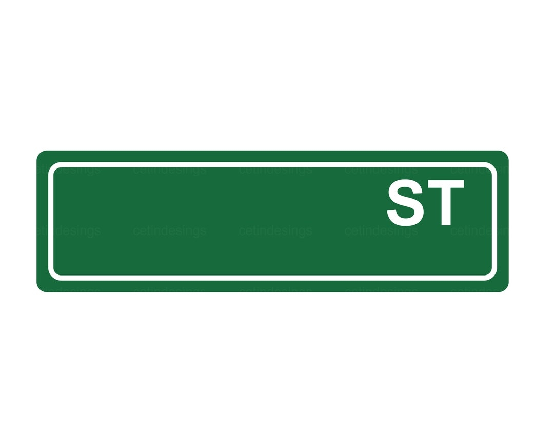 Blank Street Signs Svg Layered Blank Street Signs Cut File Blank Street Signs Png Etsy