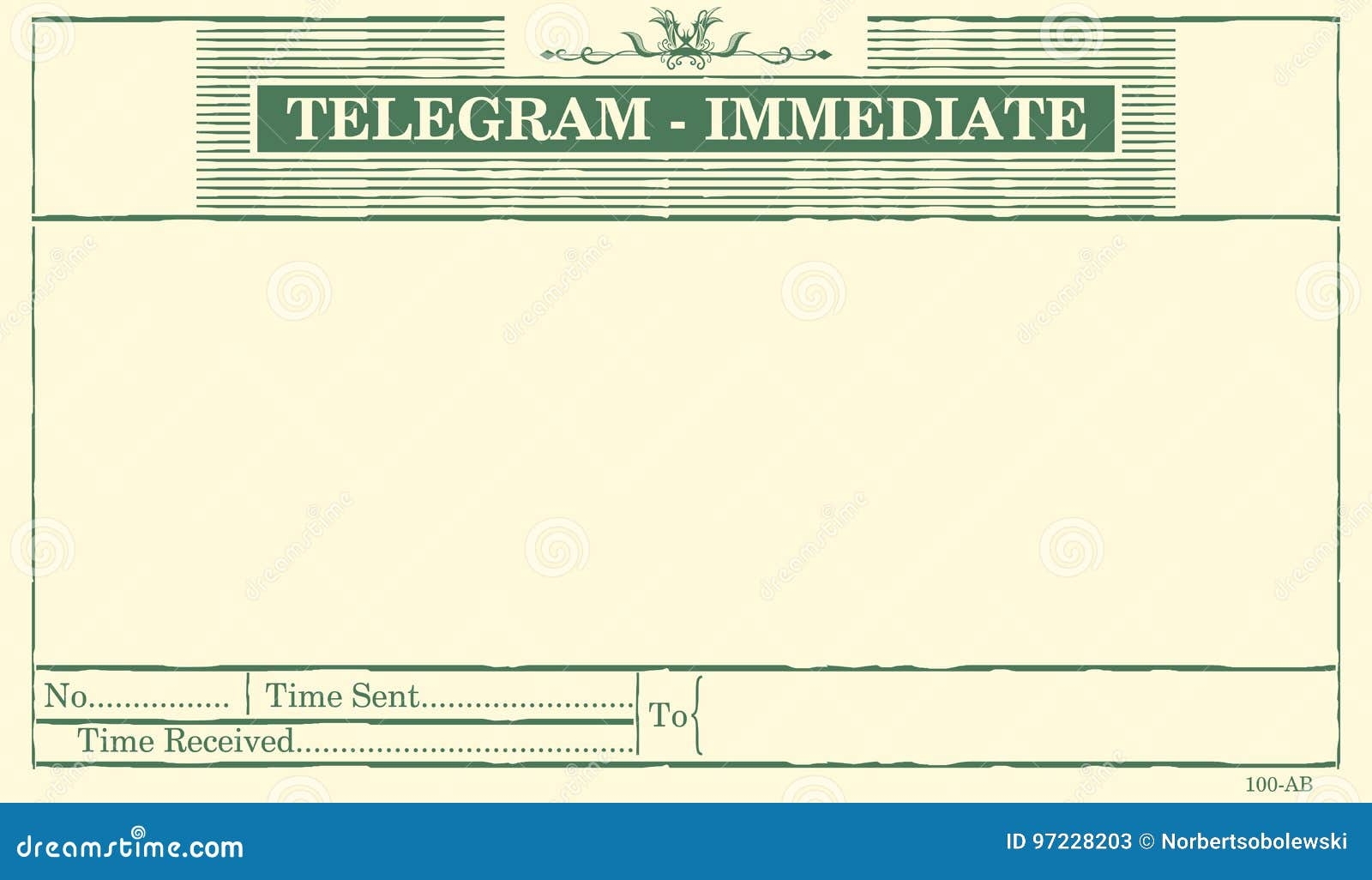Blank Telegram Stock Vector Illustration Of Memory Postal 97228203
