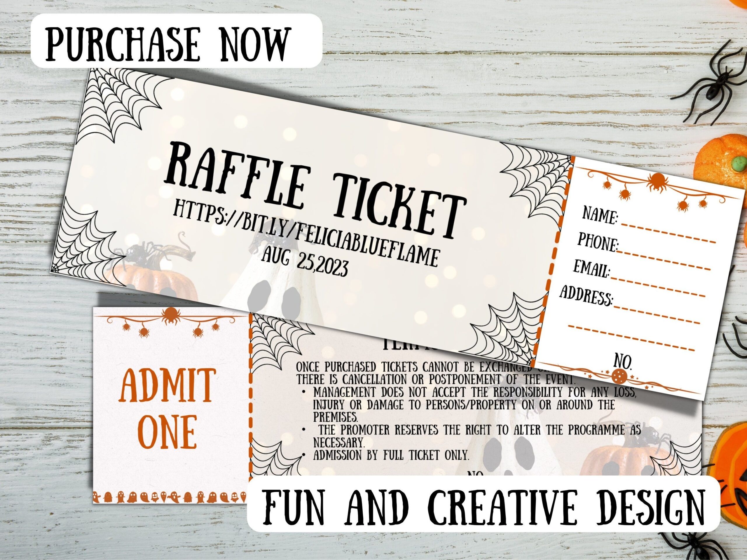 Blank Ticket Halloween DIY Ticket Editable Raffle Template Worksheets Library