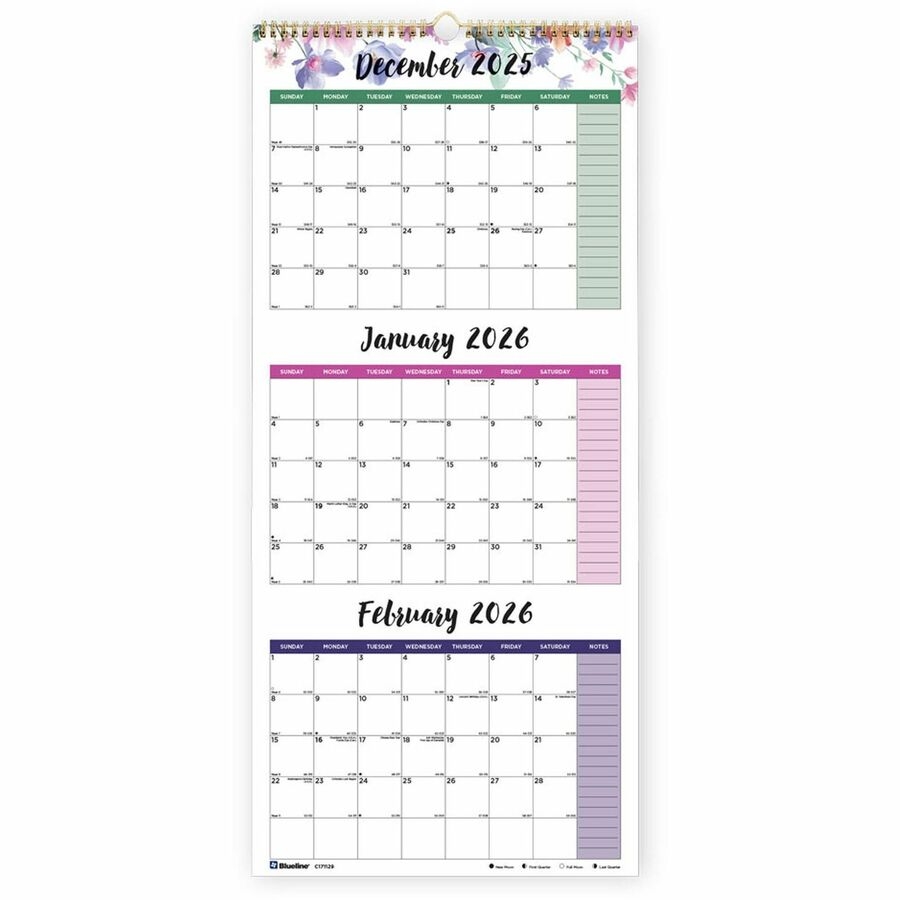 Three Month Calendar Free Printable