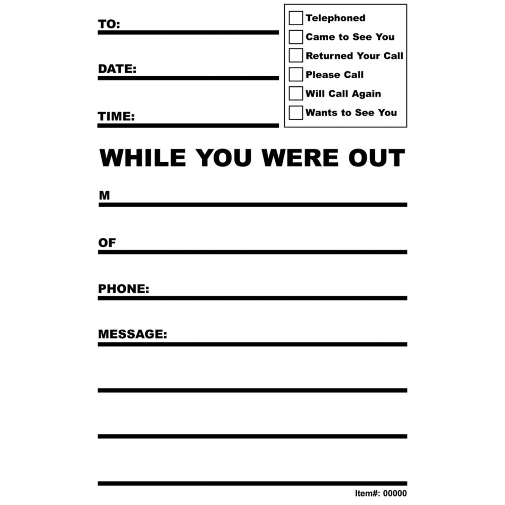 Bold Print While You Were Out Notes 3 Pads Of 50