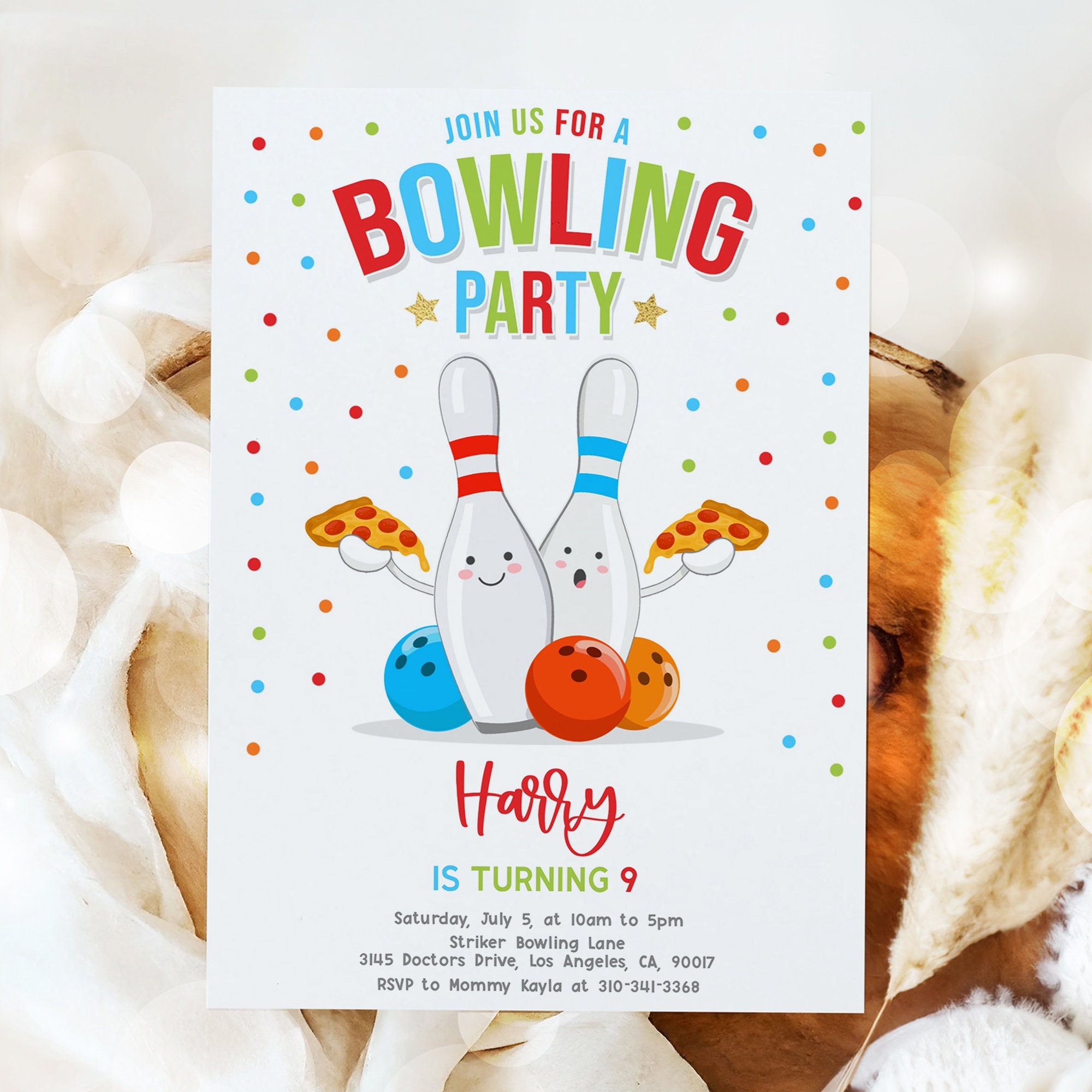 Free Printable Bowling Invitation Templates