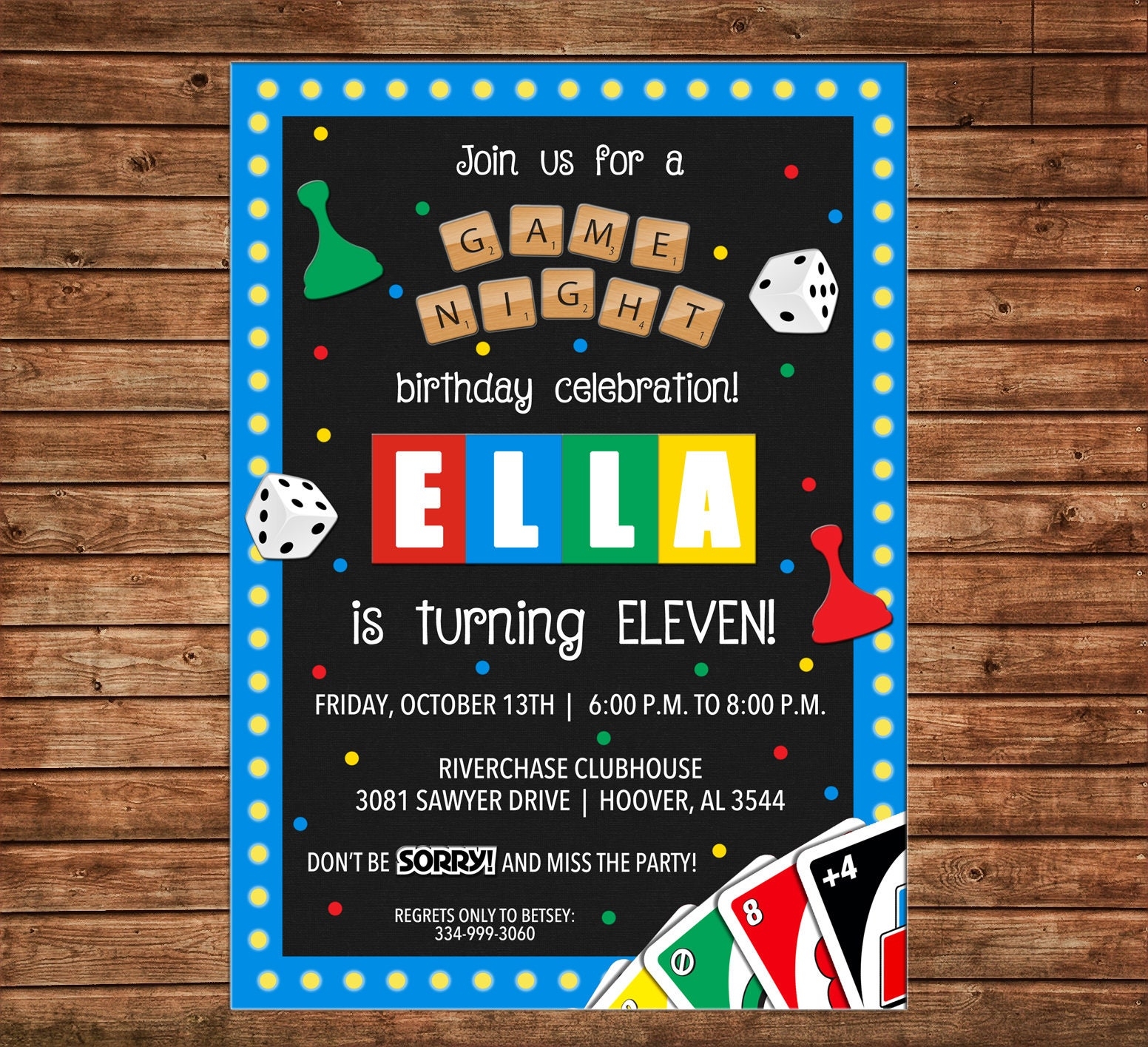 Printable Game Night Invitation Template Free