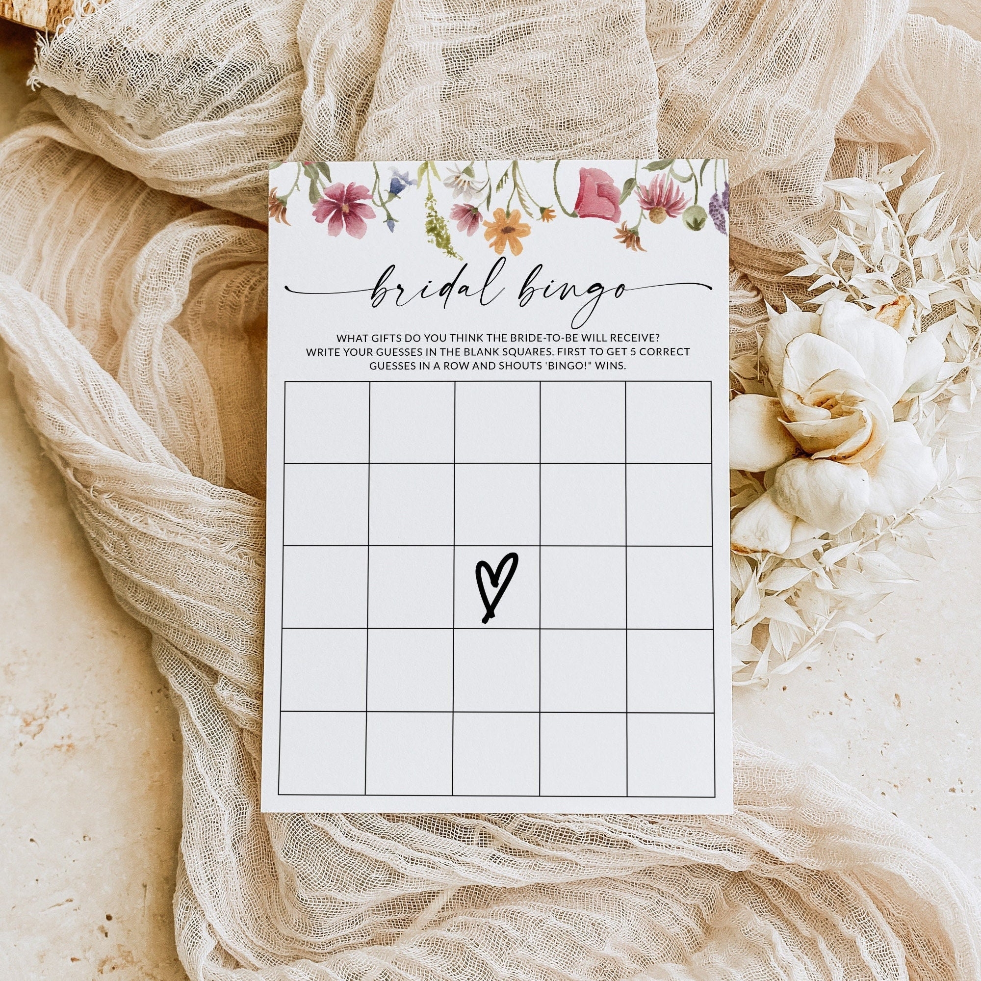 Bridal Shower Bingo Free Printable