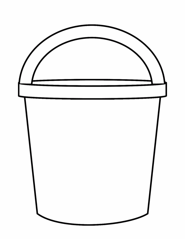 Bucket FREE Printable Template Planerium