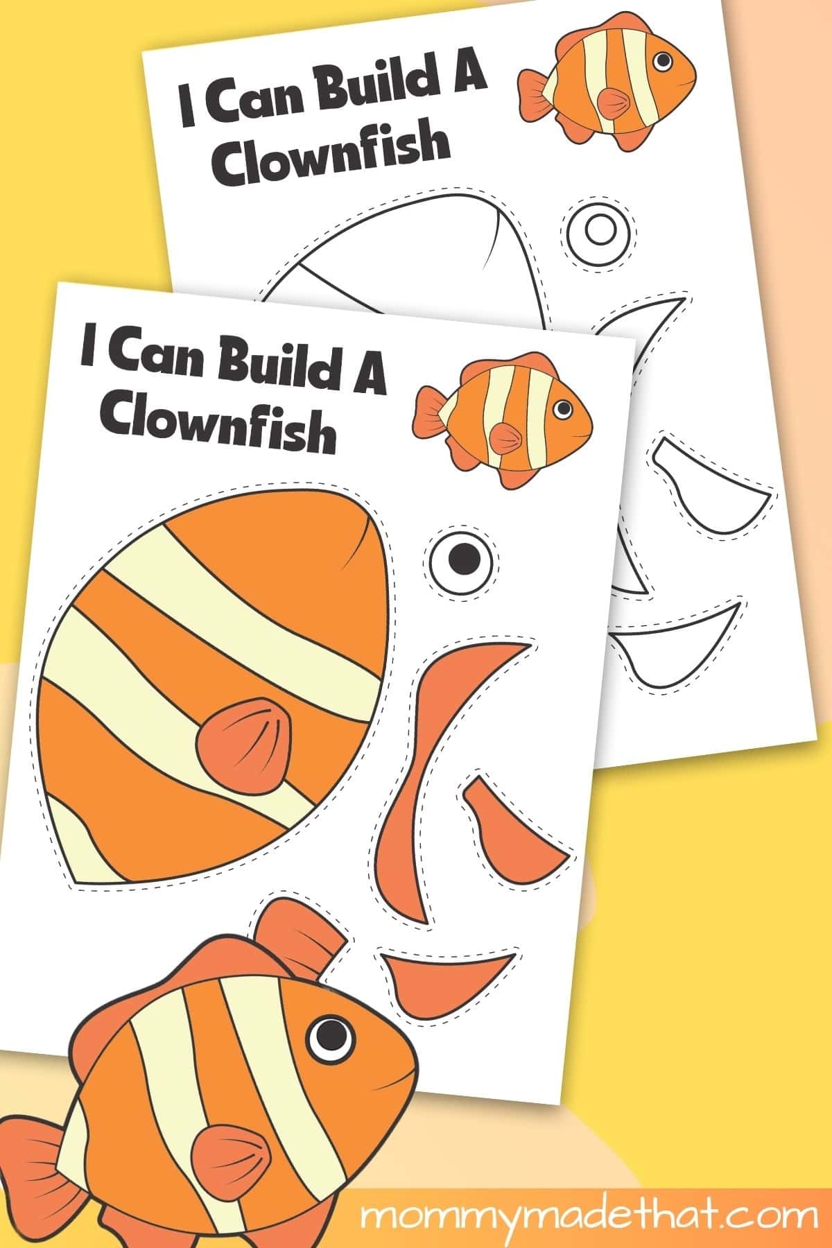 Build A Clown Fish Craft Free Printable Template 