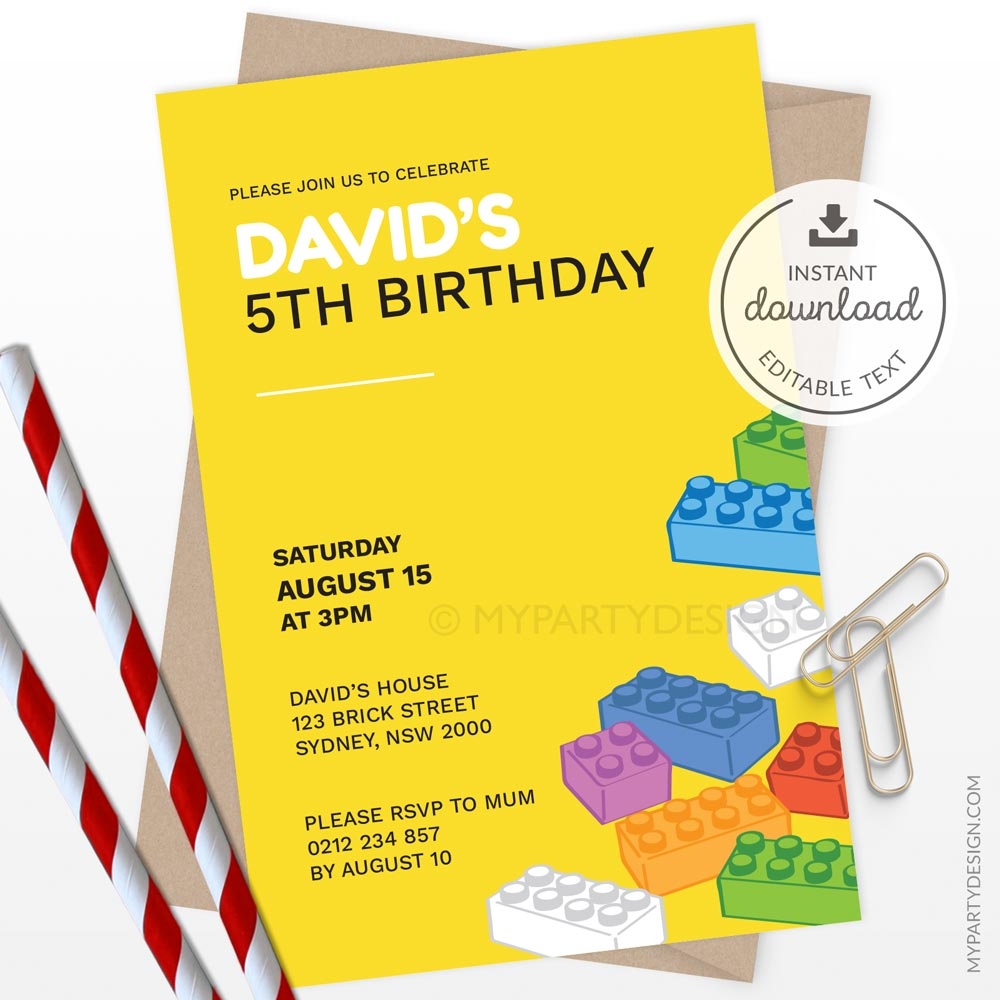 Free Printable Block Party Invitation Templates