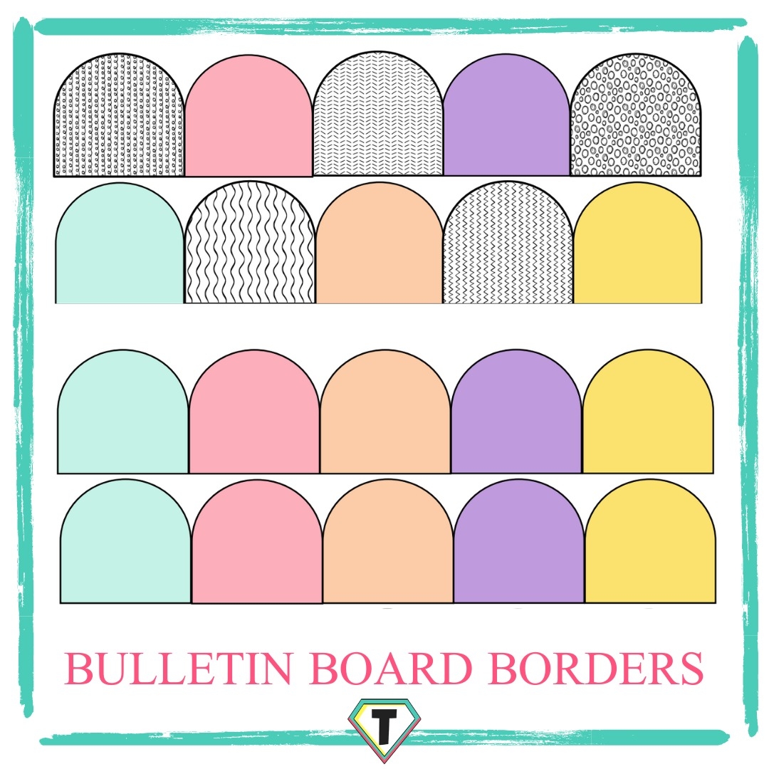Bulletin Board Borders Pretty Pastels The Teacher Hero Worksheets Library