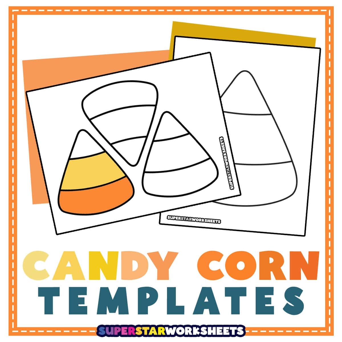 Candy Corn Template Free Printables Superstar Worksheets