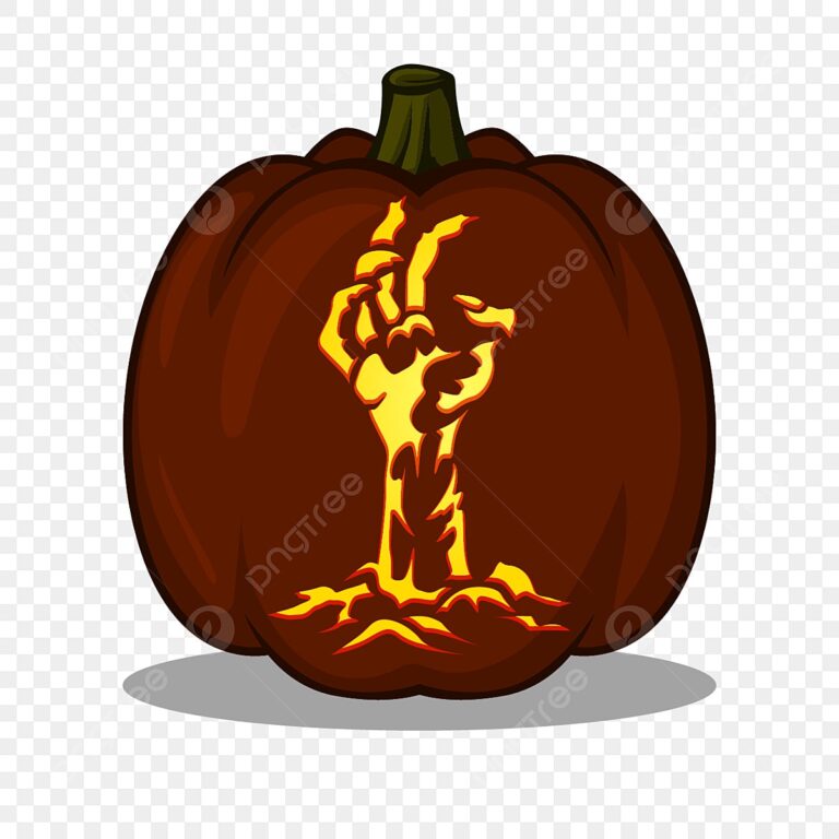Carved Pumpkins Clipart Transparent PNG Hd Zombie Hand Design For