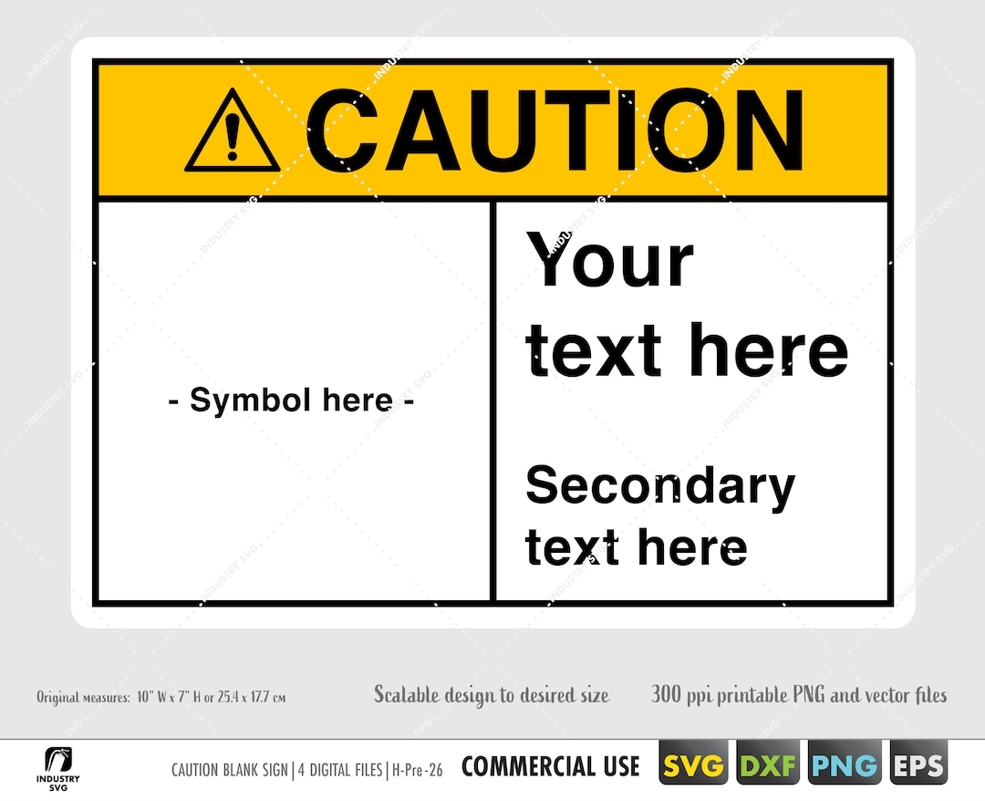 Free Printable Caution Sign Template