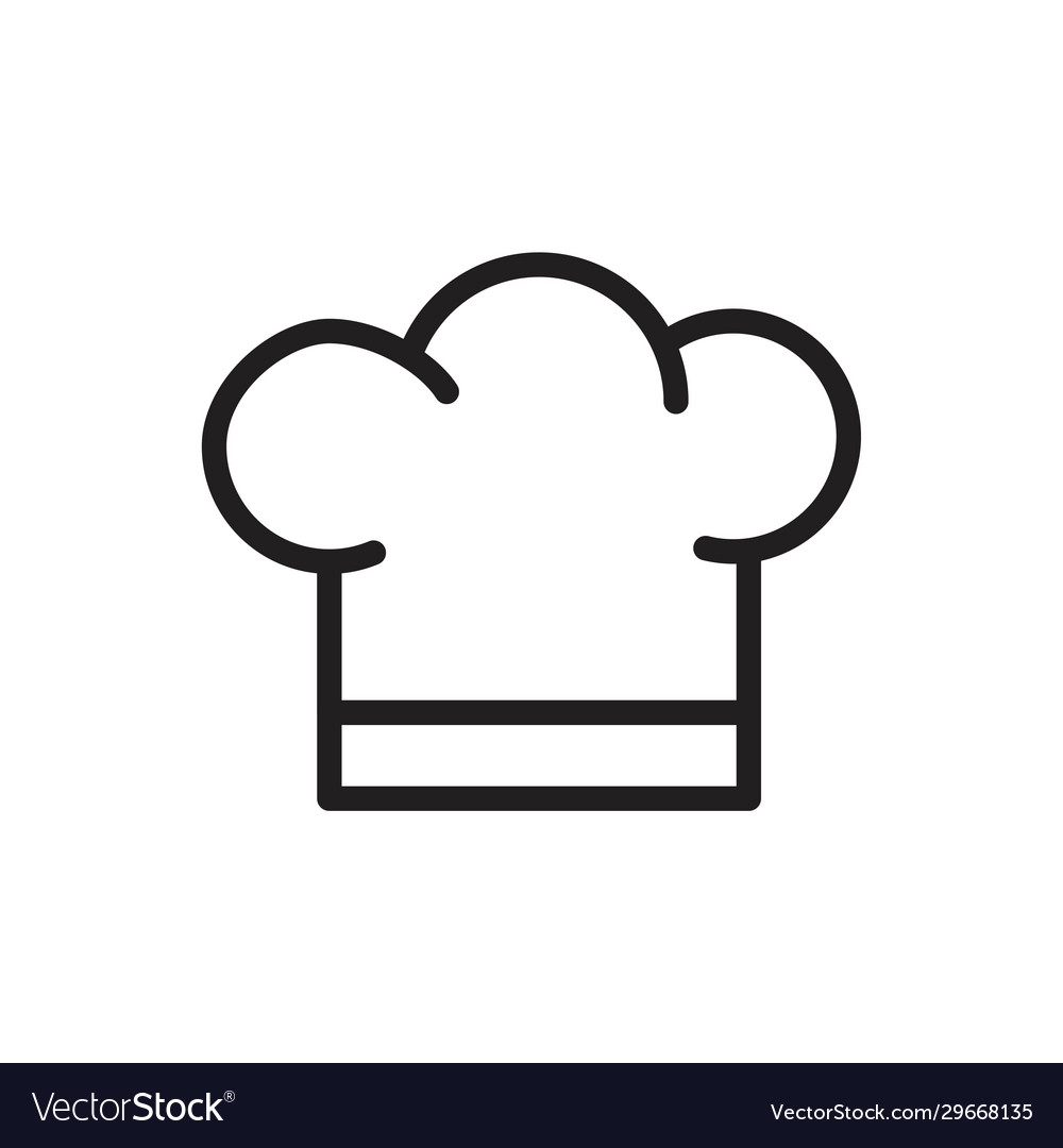Chef Hat Icon Template Black Color Editable Vector Image