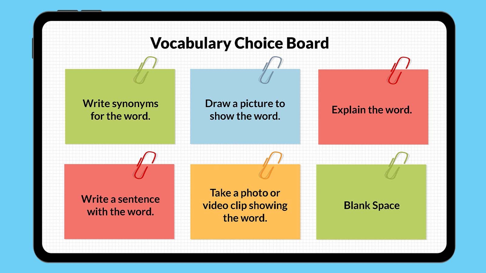 Choice Board Templates Free Printable Bundle 