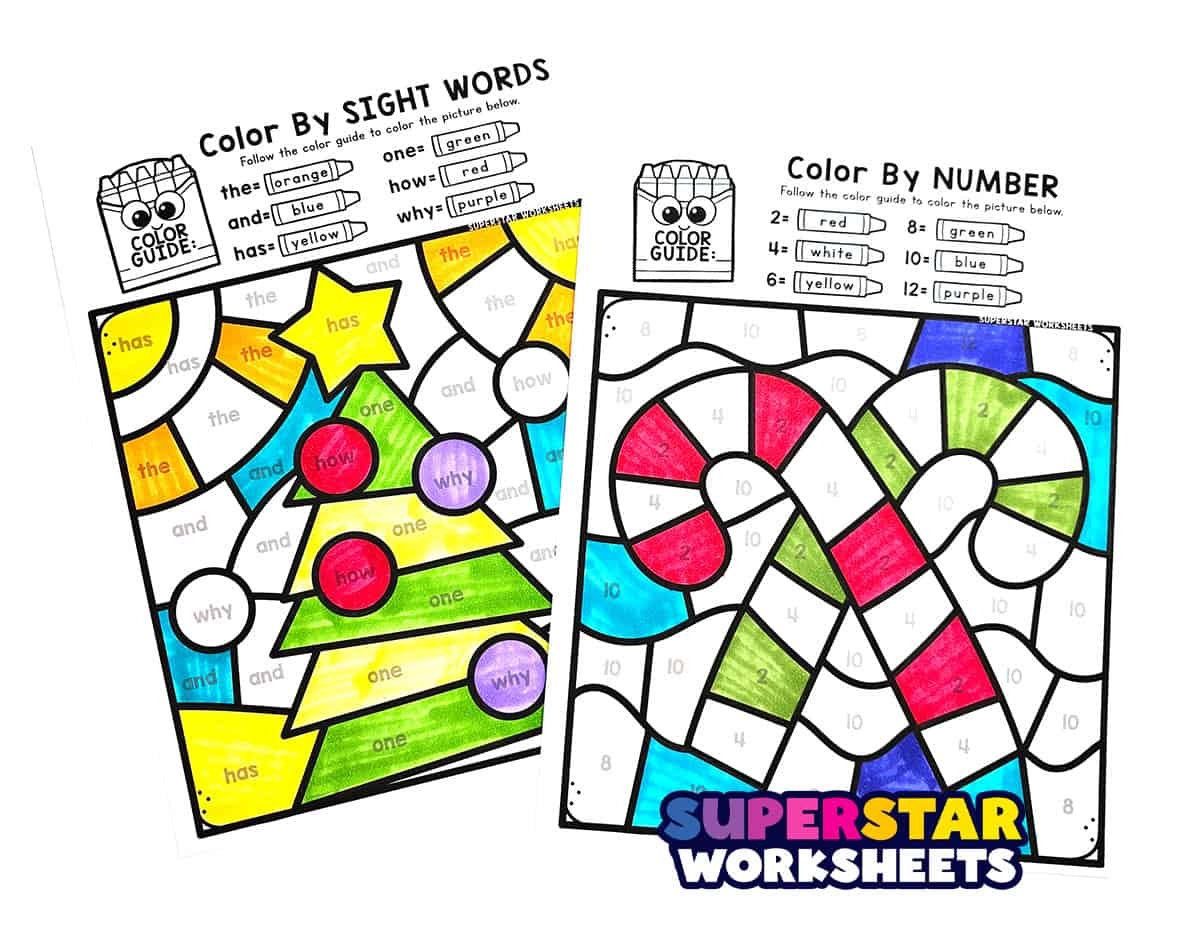 Free Color By Number Christmas Printables