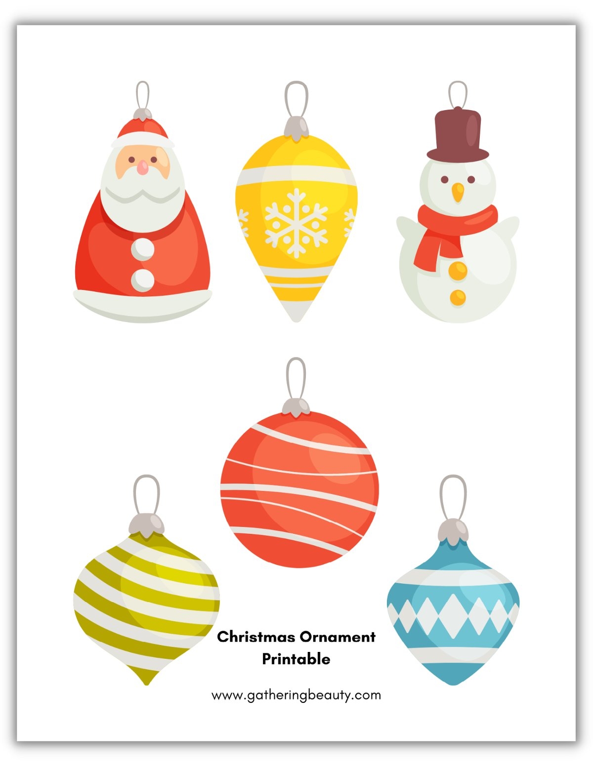 Christmas Ornament Printable Gathering Beauty Christmas Ornament Printable Gathering Beauty