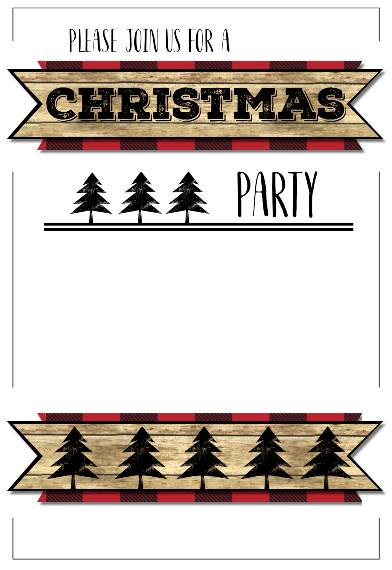 Christmas Invitation Template Free Printable