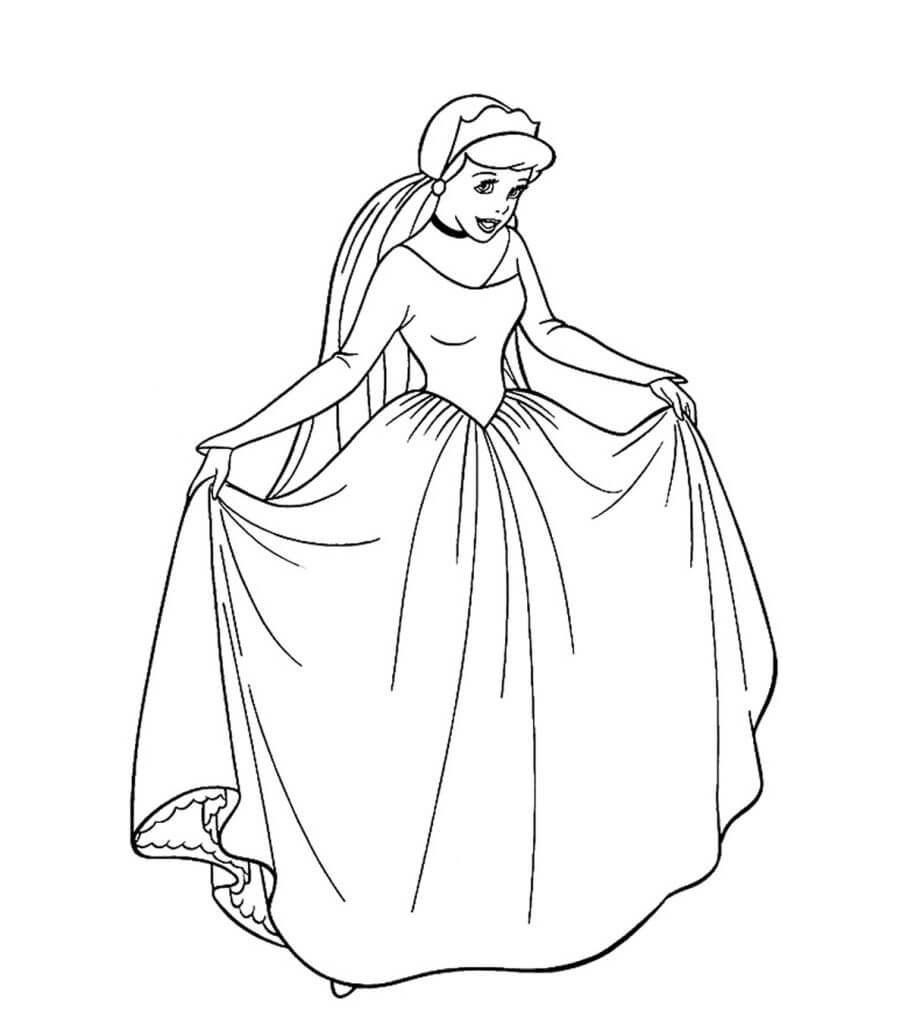 Cinderella Coloring Page Download Print Or Color Online For Free