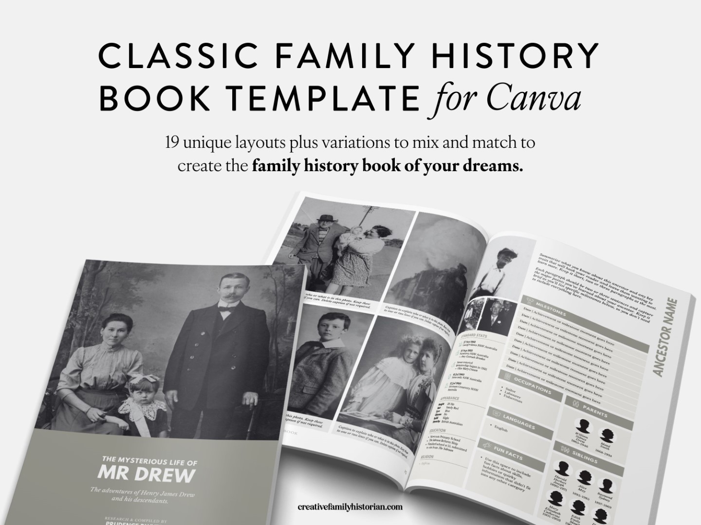 Free Printable Family History Book Template