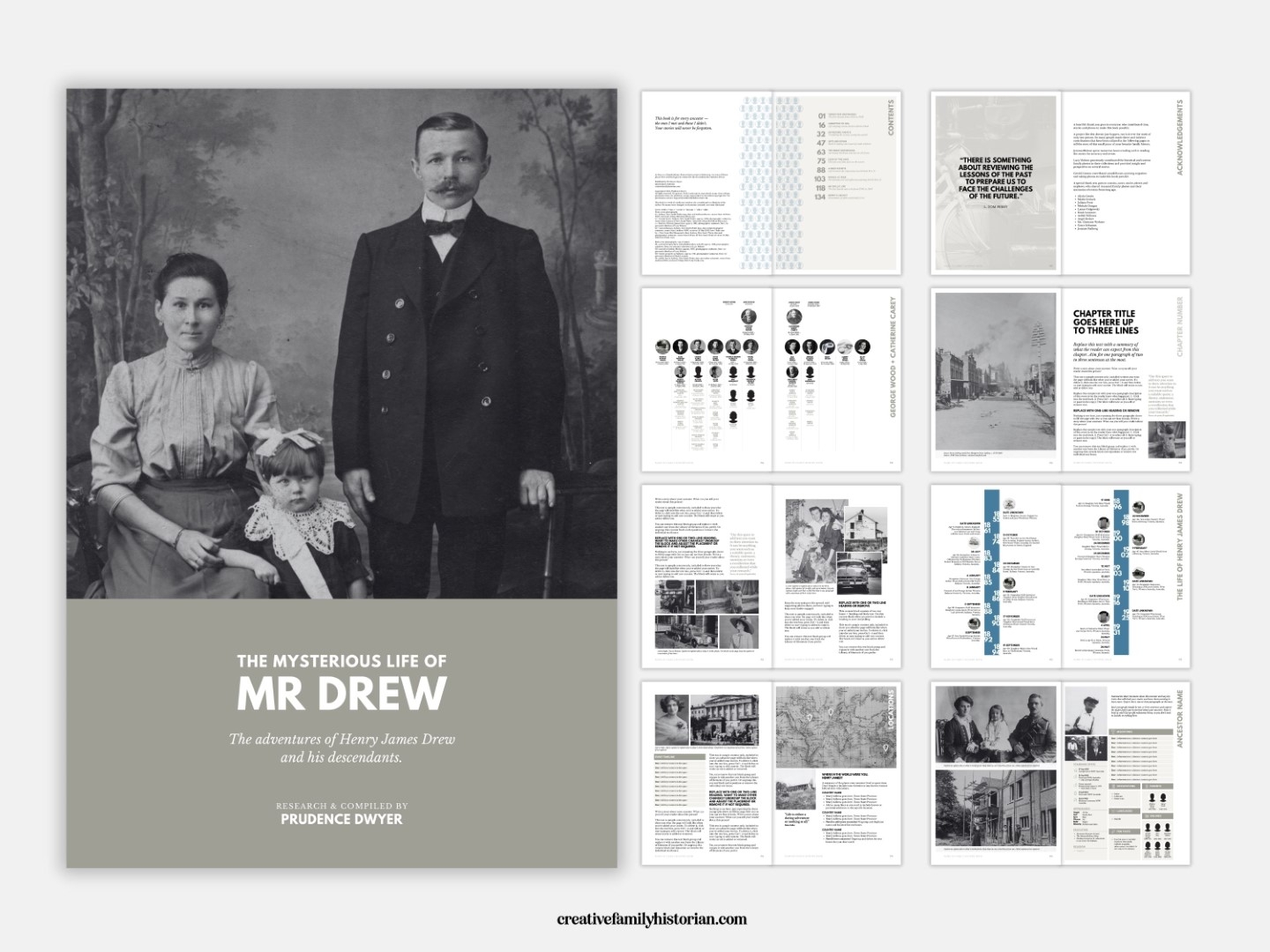 Classic Family History Book Template For Canva The Creative 