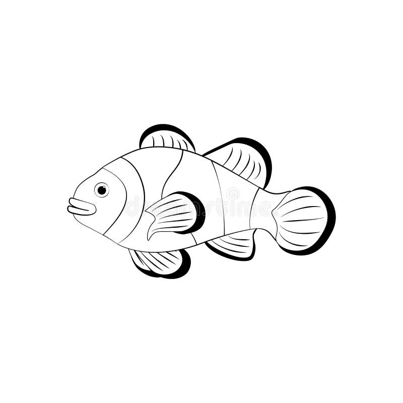 Clownfish Coloring Stock Illustrations 210 Clownfish Coloring 