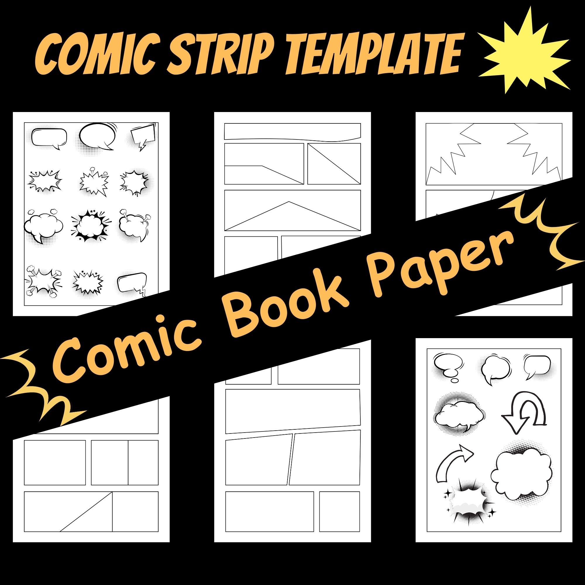 Printable Blank Comic Book Templates