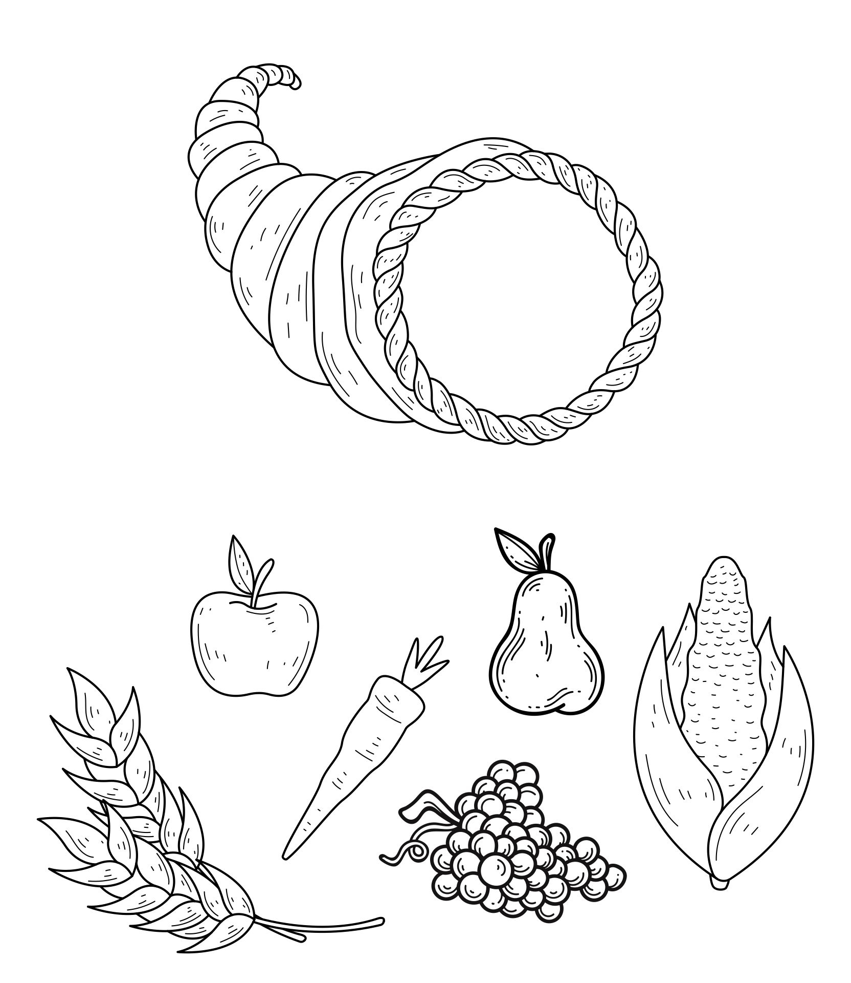 Free Printable Cornucopia Templates