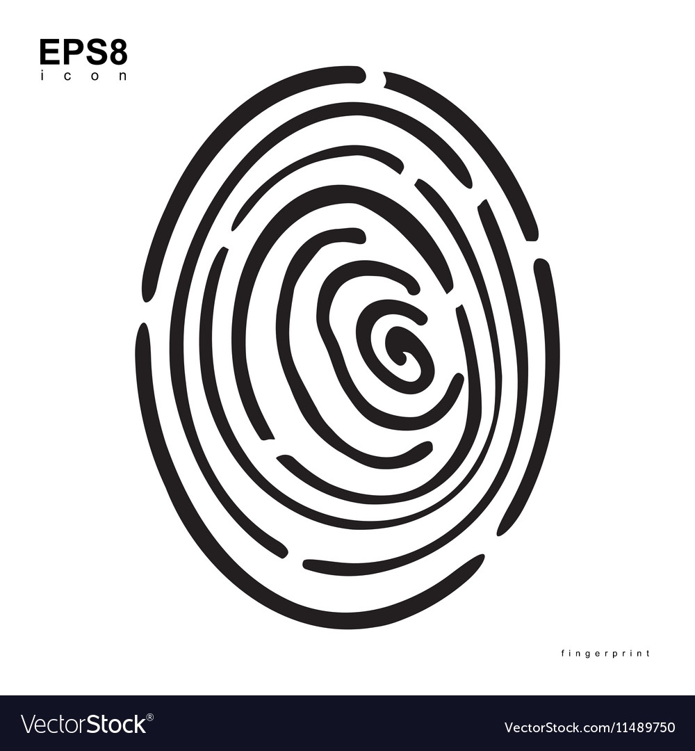 Creative Fingerprint Template Icon Royalty Free Vector Image