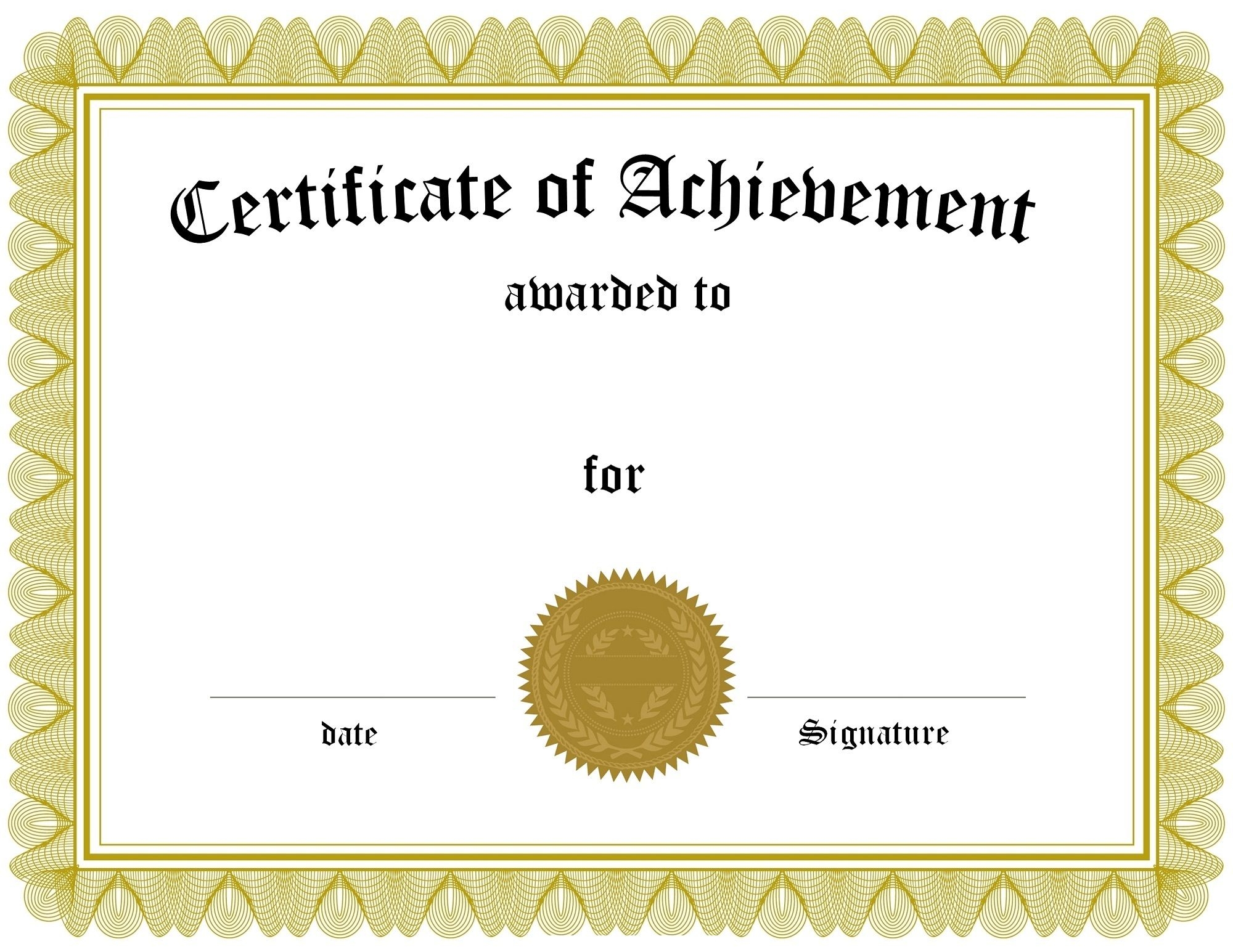 CUSTOM CERTIFICATE