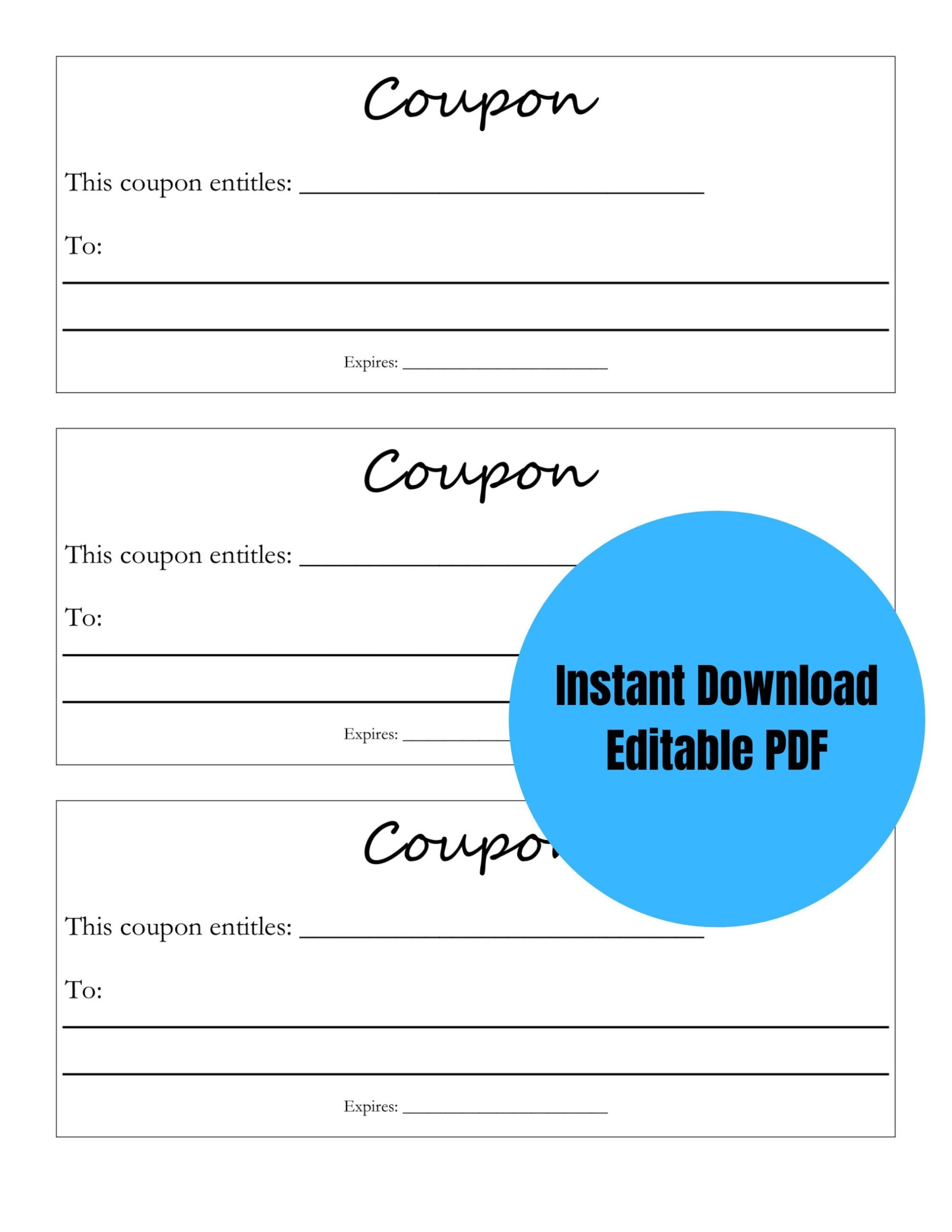 Printable Coupon Template Free Pdf