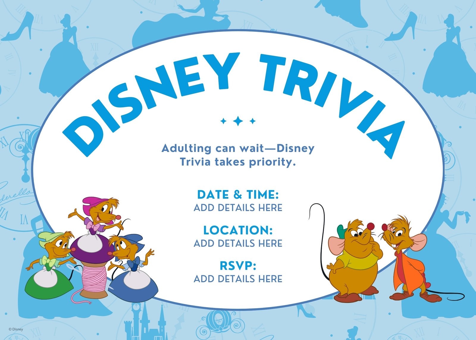 Custom Printable Disney Princess Invitation Templates Canva