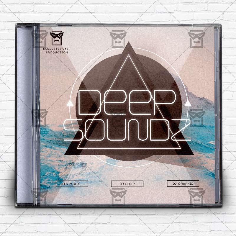 Deep Music Premium Mixtape Album CD Cover Template
