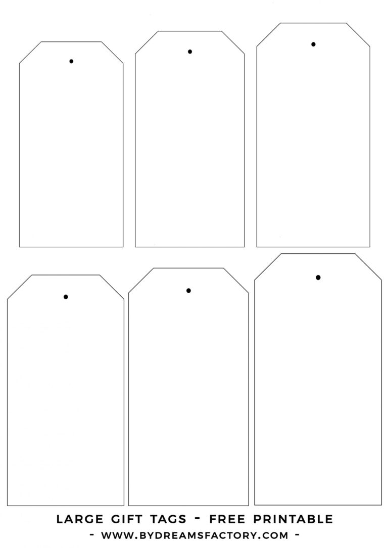 DIY Large Gift Tags Free Printable