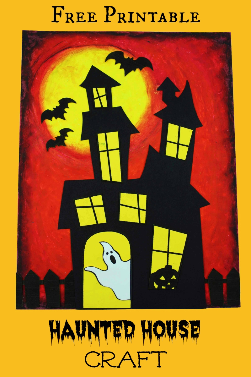 Free Printable Cardboard Haunted House Template