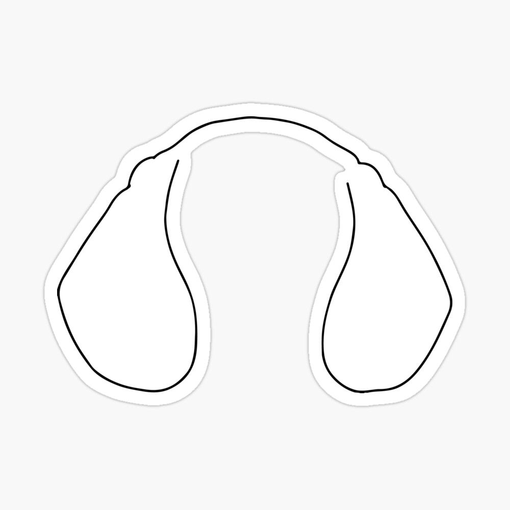 Dog Ears Line Art Drawing Dog Black Line Art