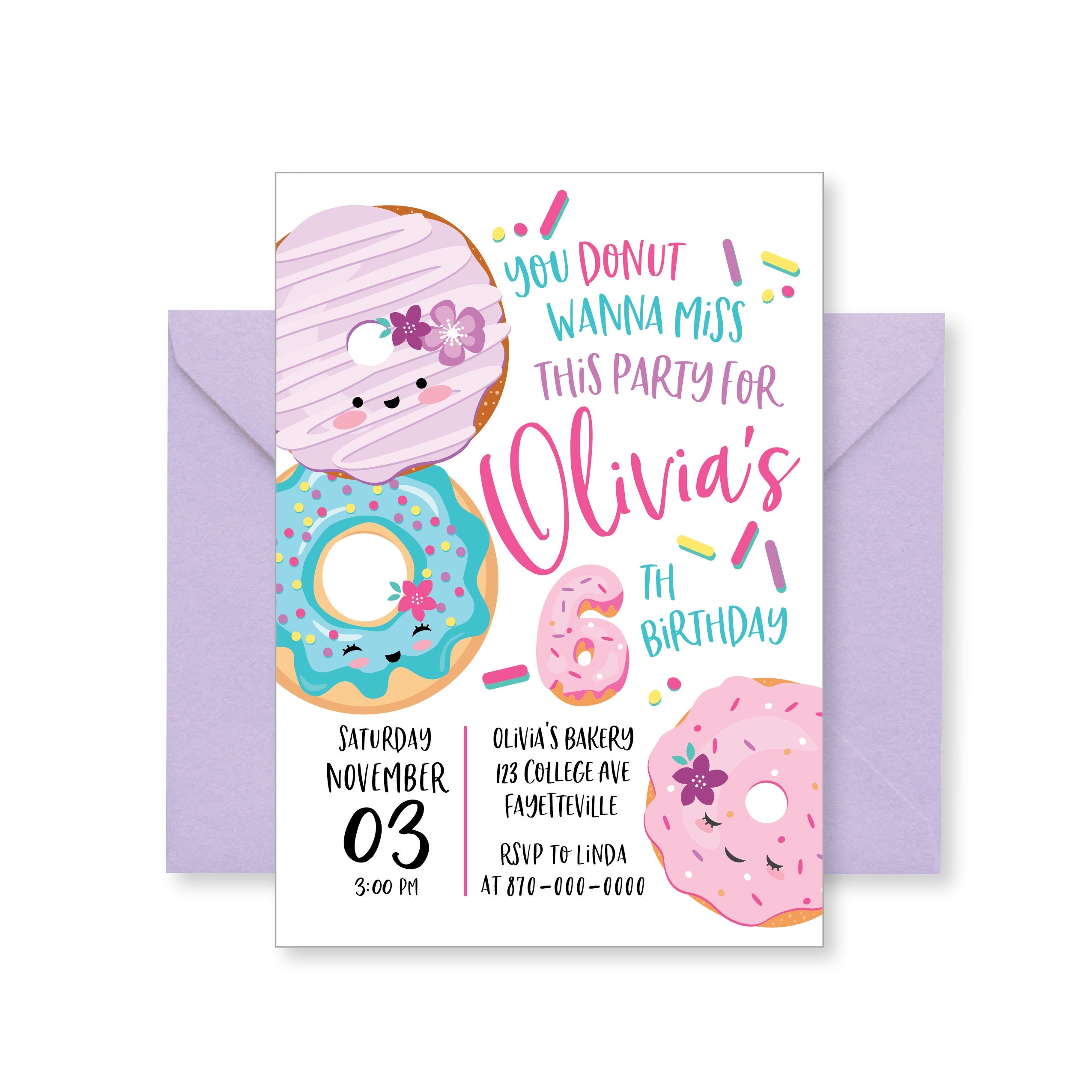 Template Free Printable Donut Invitations